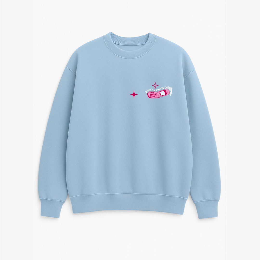 Dad's Calling - Printed Oversized Sweatshirt