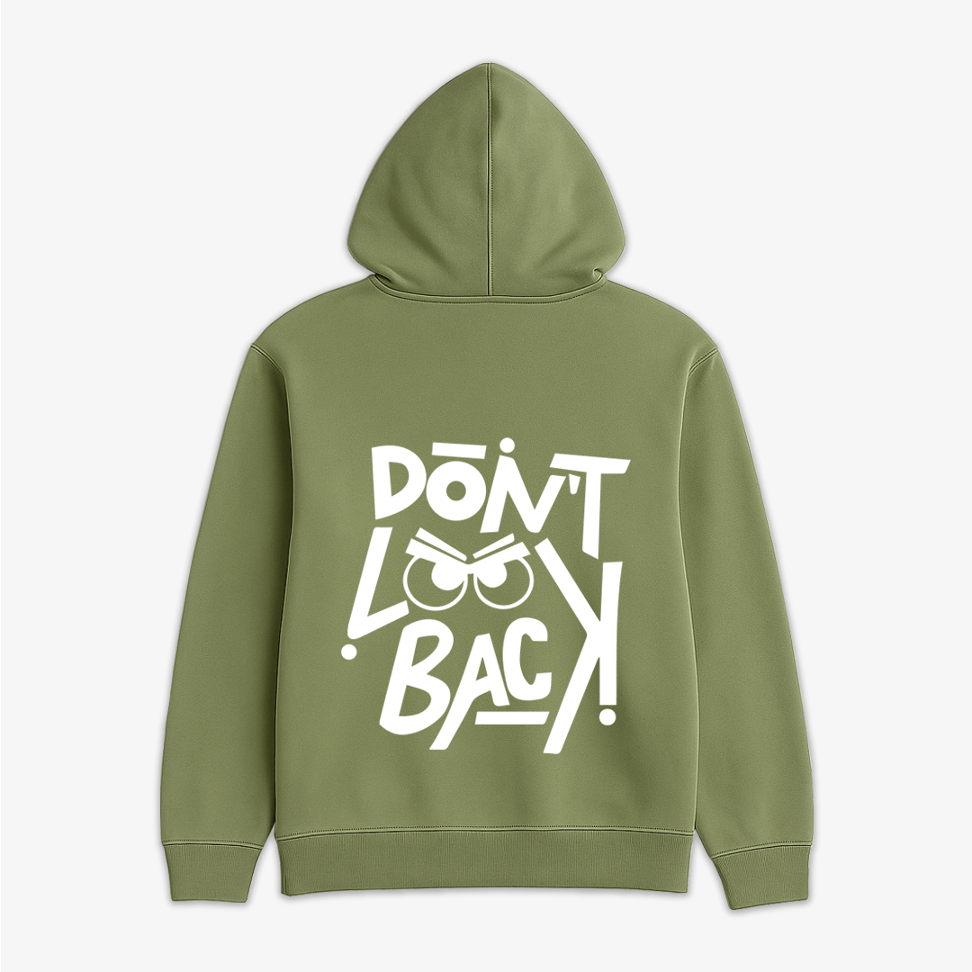 Don't Look Back - Printed Oversized Hoodie