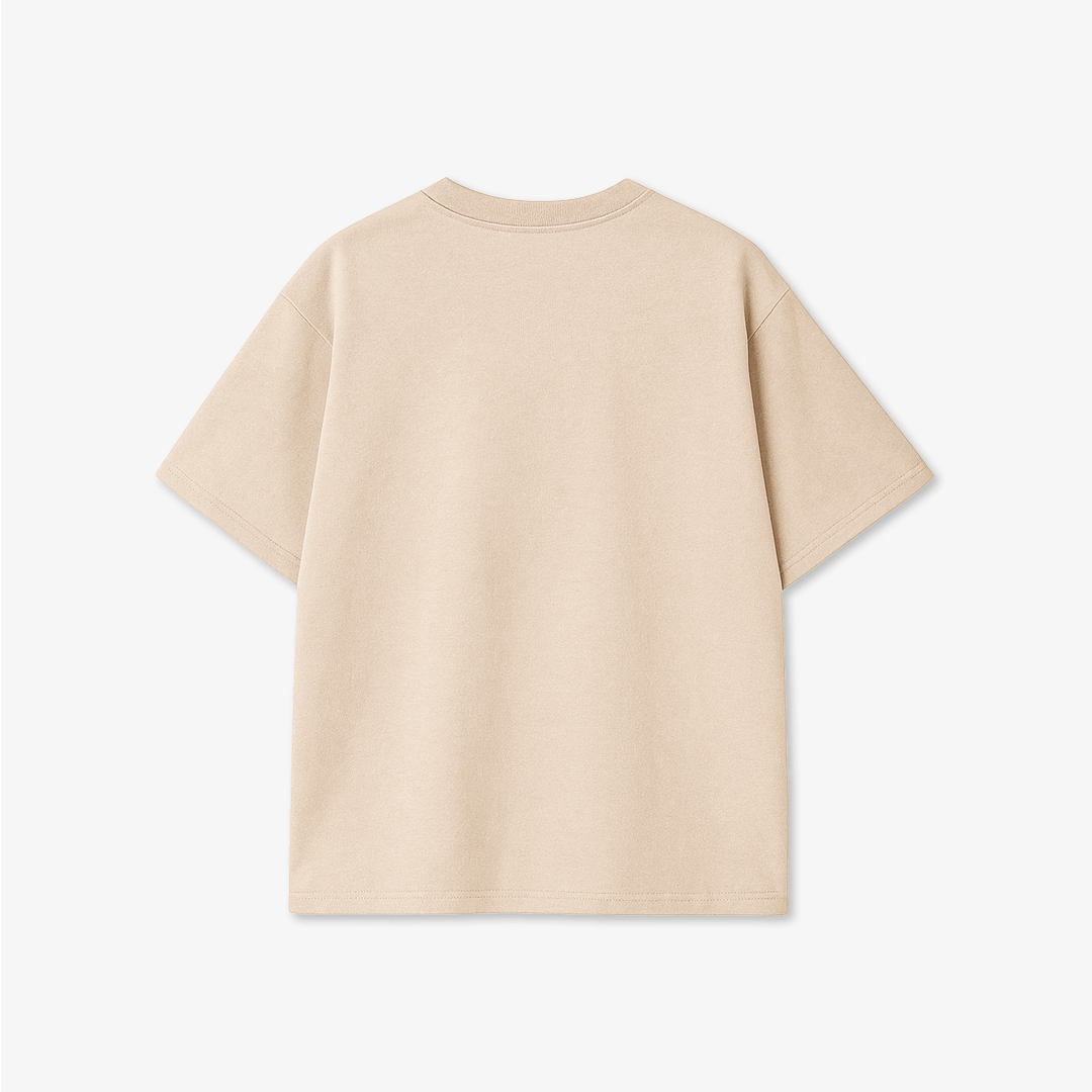 Cream Oversized T-Shirt - Casual Wear