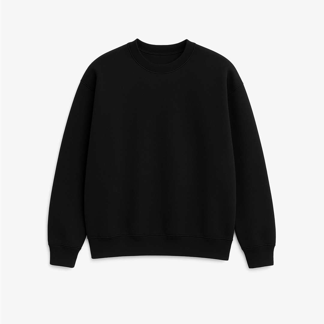 Black Oversized Sweatshirt - Premium Casual Wear