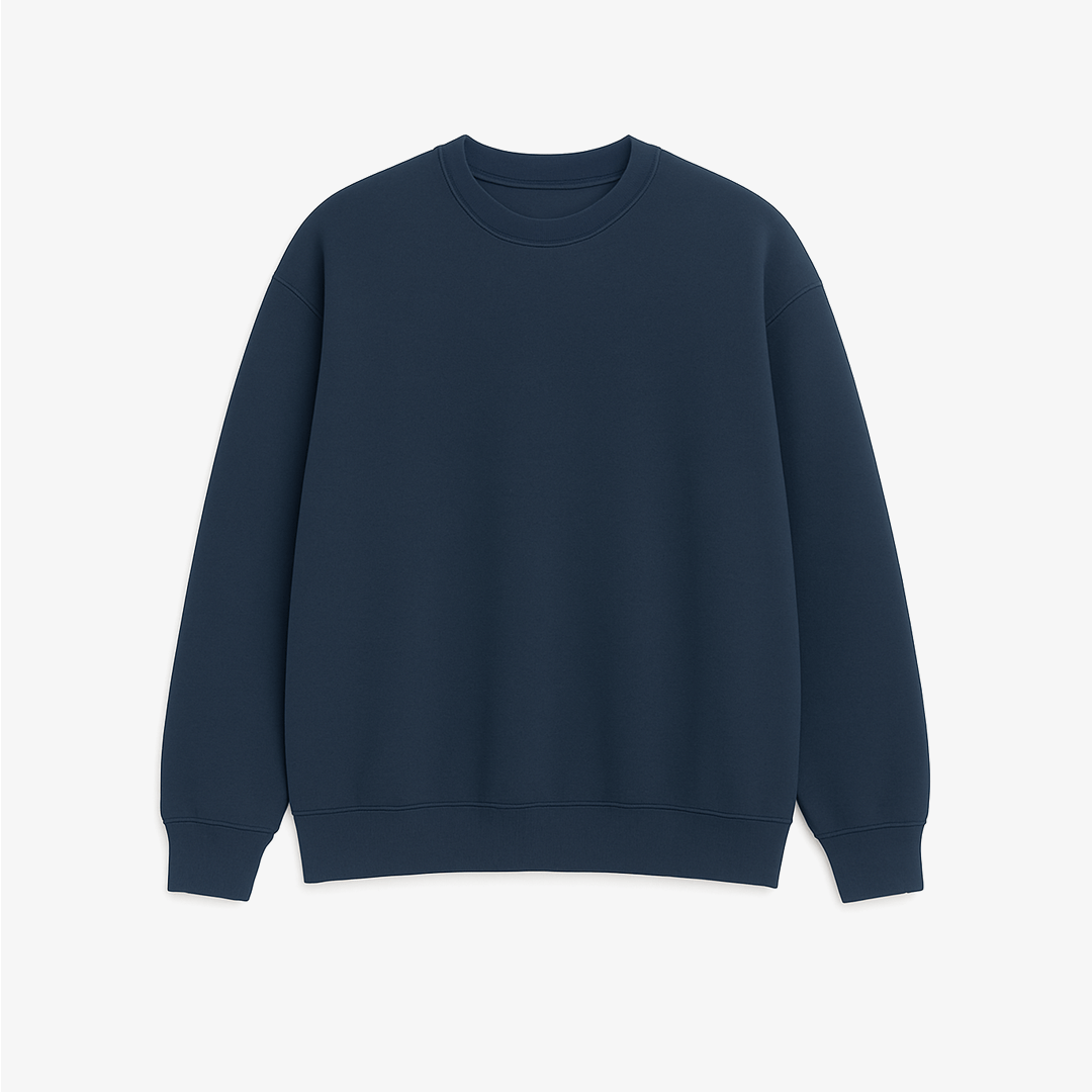 Navy Blue Oversized Sweatshirt - Premium Casual Wear