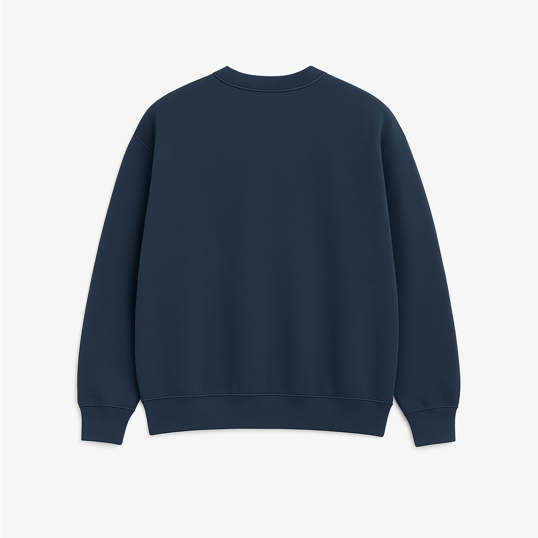 Navy Blue Oversized Sweatshirt - Premium Casual Wear
