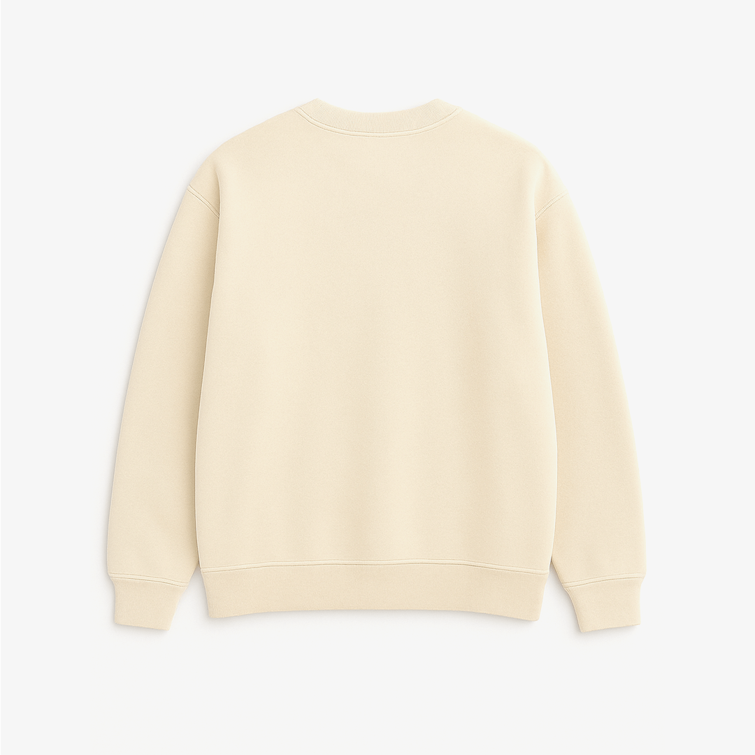 Cream Oversized Sweatshirt - Premium Casual Wear