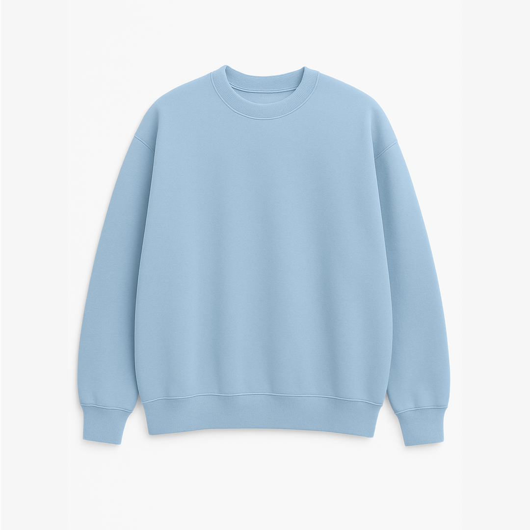 Sky Blue Oversized Sweatshirt - Premium Casual Wear
